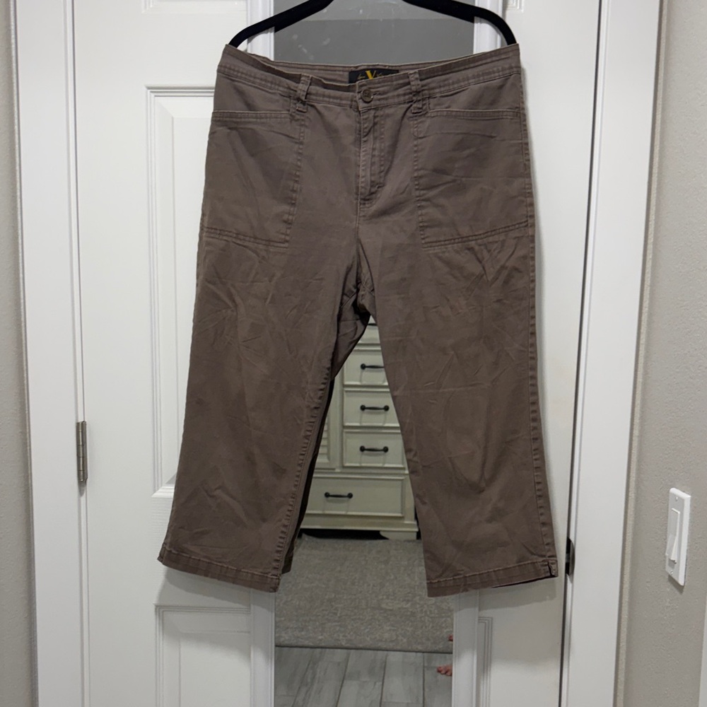 Women’s Brown Casual Capri Pants